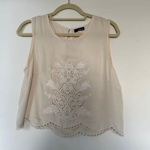 Cropped beige blouse